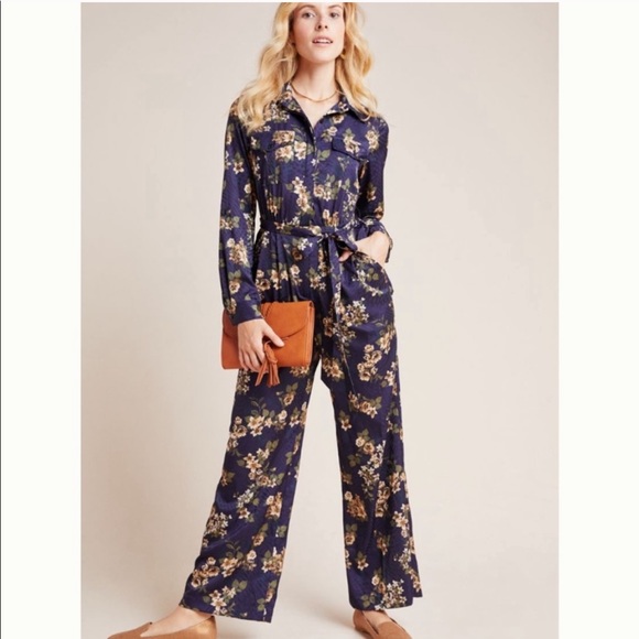 Anthropologie Pants - Anthropologie Hutch Annika Floral Jumpsuit Size L